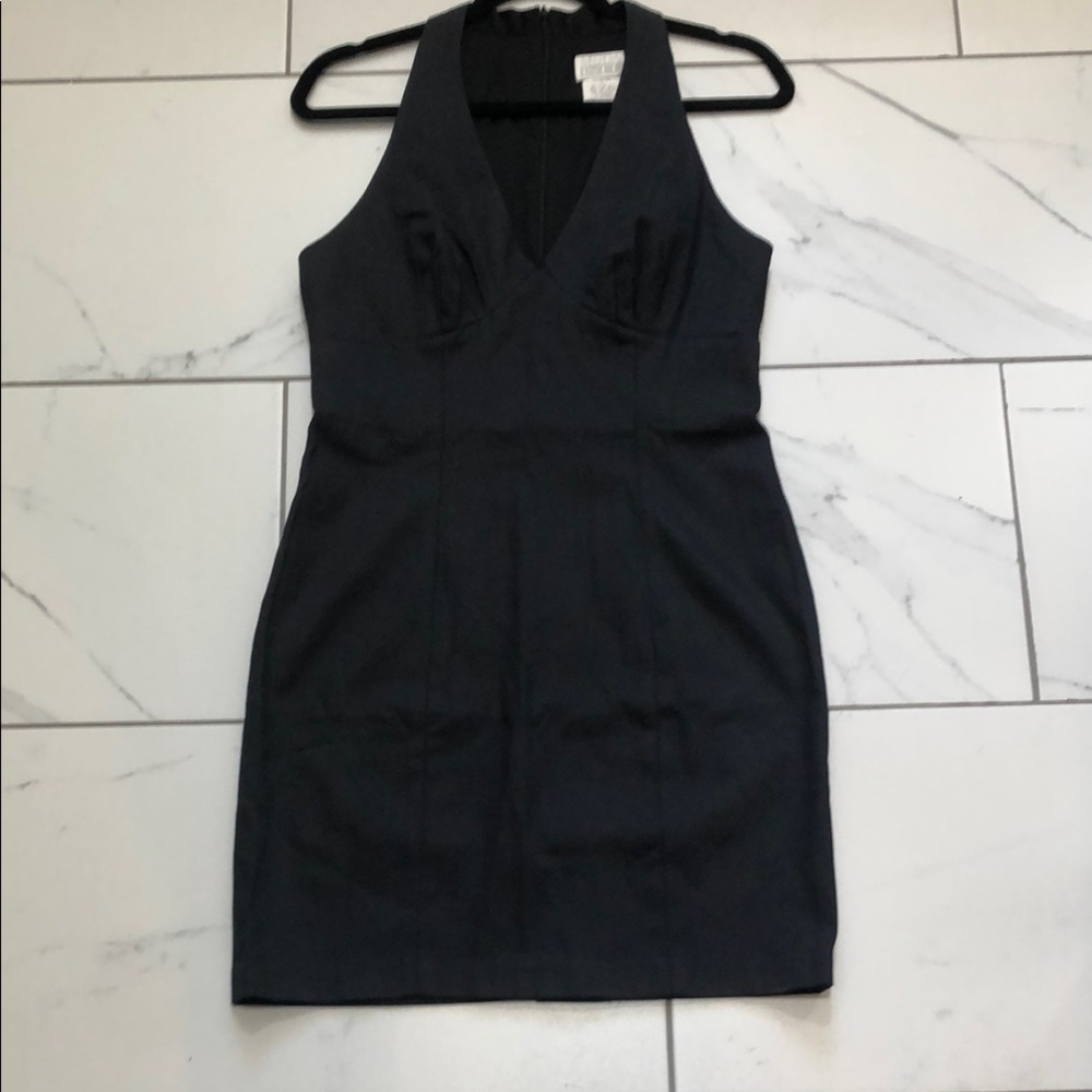 Moda International Black Halter Sheath Mini Dress